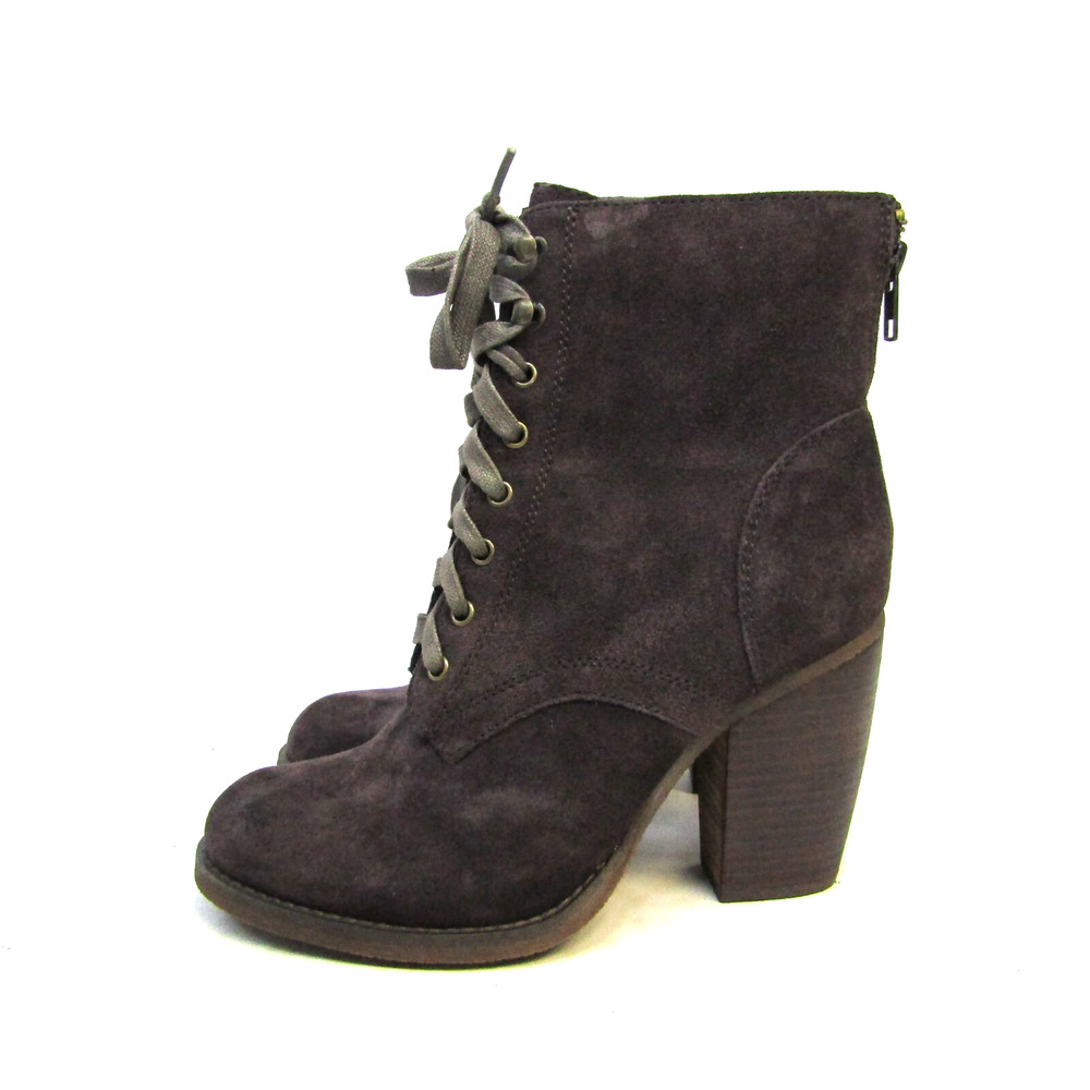 Sbicca Womens Size 7 M Brown Suede Lace Up Ankle Fashion Boots Booties